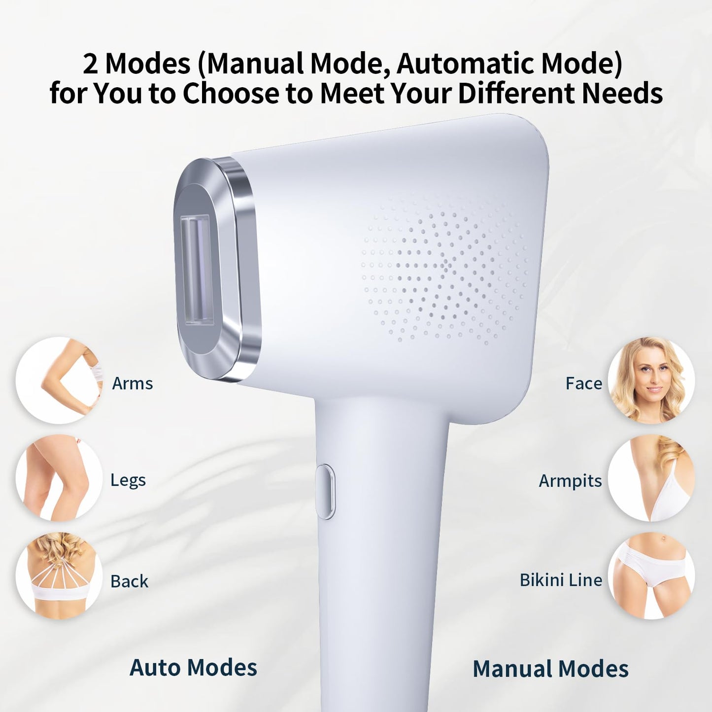 IPL device 9 levels, ice-cooling, painless hair removal for face & body