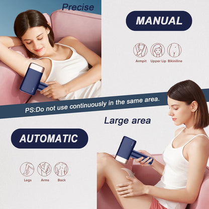 IMENE IPL device, 500K flashes, 5 energy levels, painless home hair removal