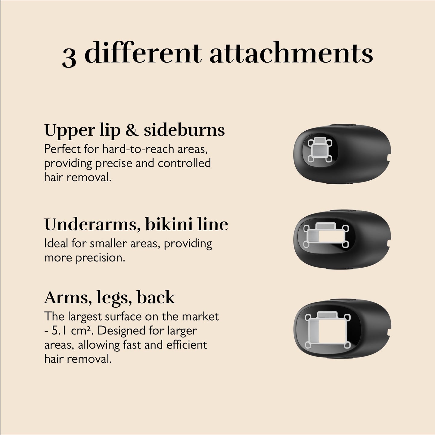 Silk’n 7 IPL device, rotating head, 3 attachments, fast 7-min sessions