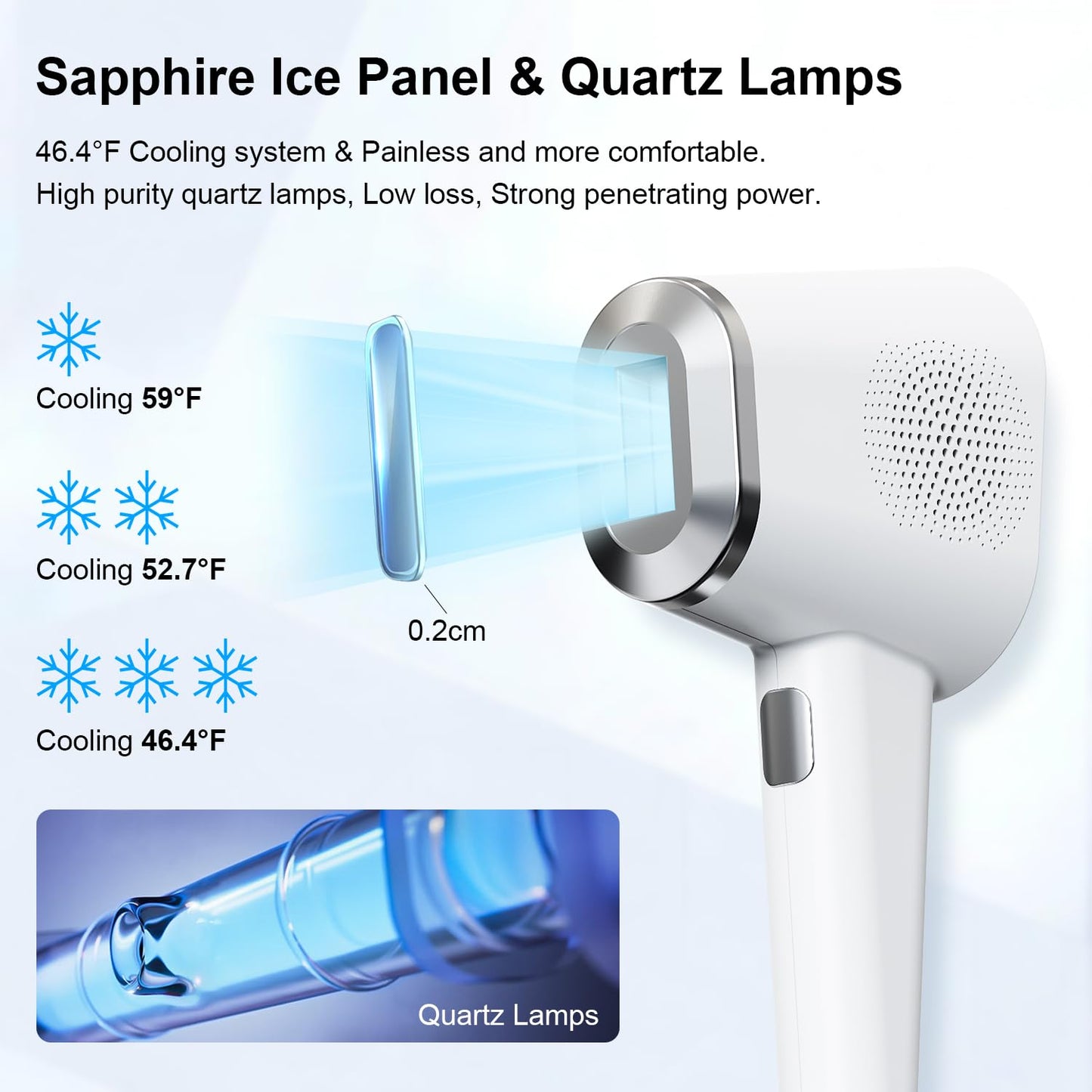 IPL device 999K flashes, 3-in-1 hair remover for body & face