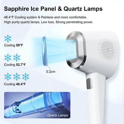 IPL device 999K flashes, 3-in-1 hair remover for body & face