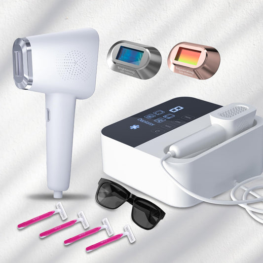 IPL device 9 levels, ice-cooling, painless hair removal for face & body