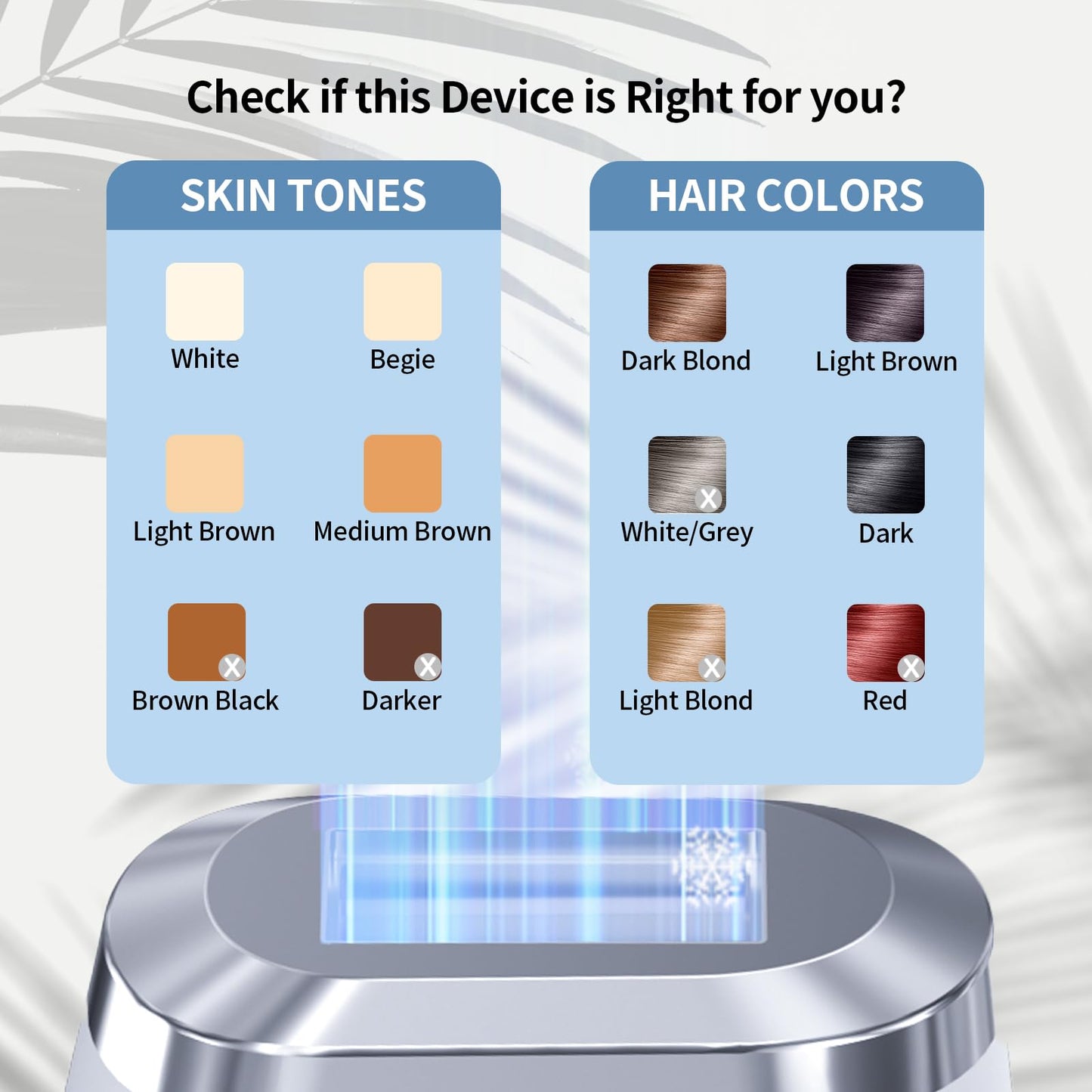 IPL device 9 levels, ice-cooling, painless hair removal for face & body