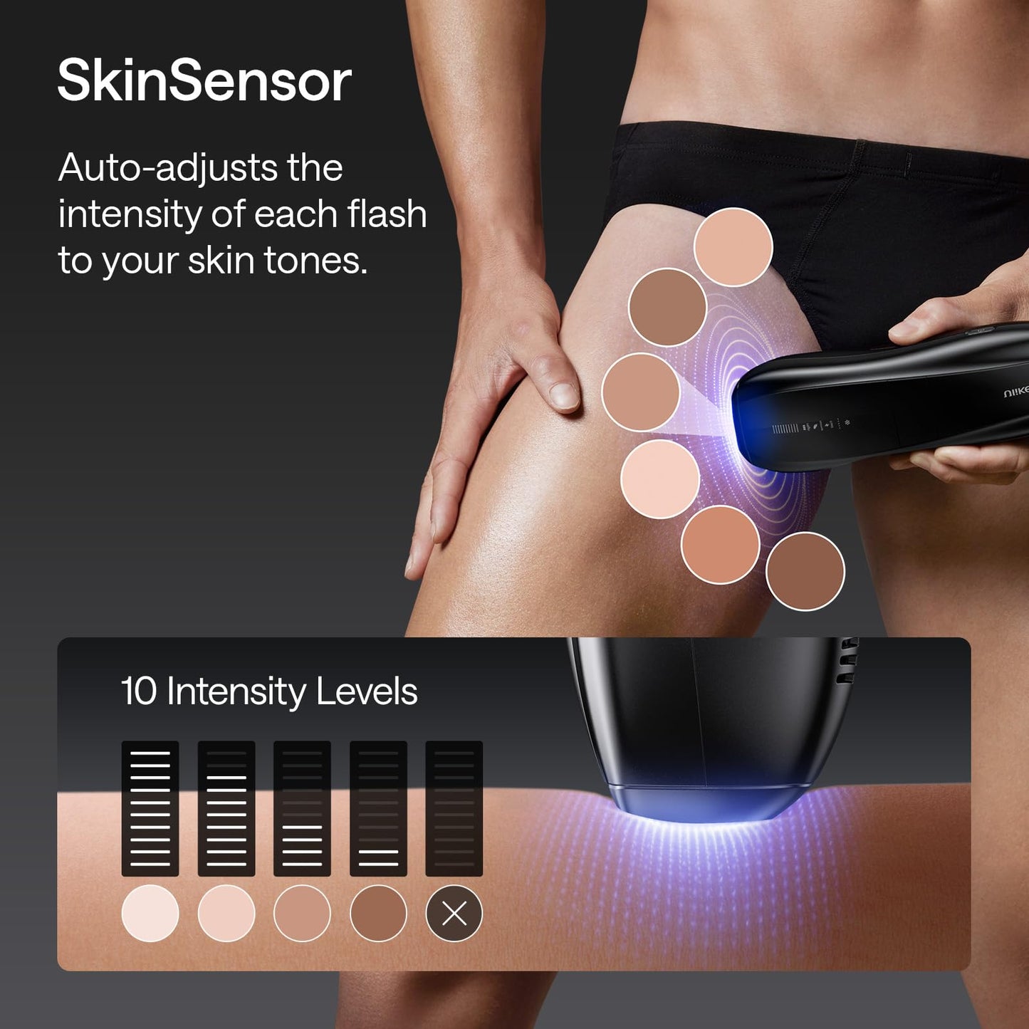 Ulike X IPL, ice-cooling, dual lights, 3 modes for stubborn hair